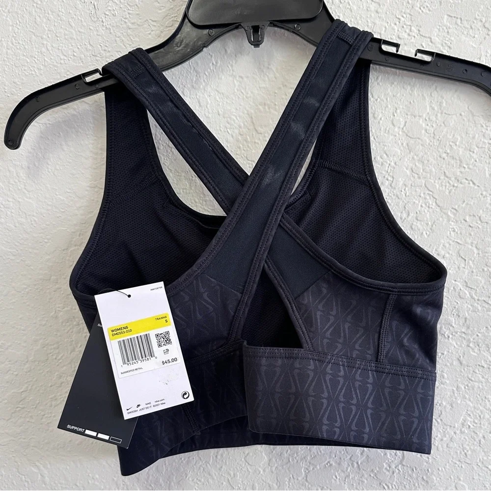 Nike Dri-FIT Swoosh Women's Crossback Medium Support Sport Bra Size S DM0553-010 - Picture 5 of 8